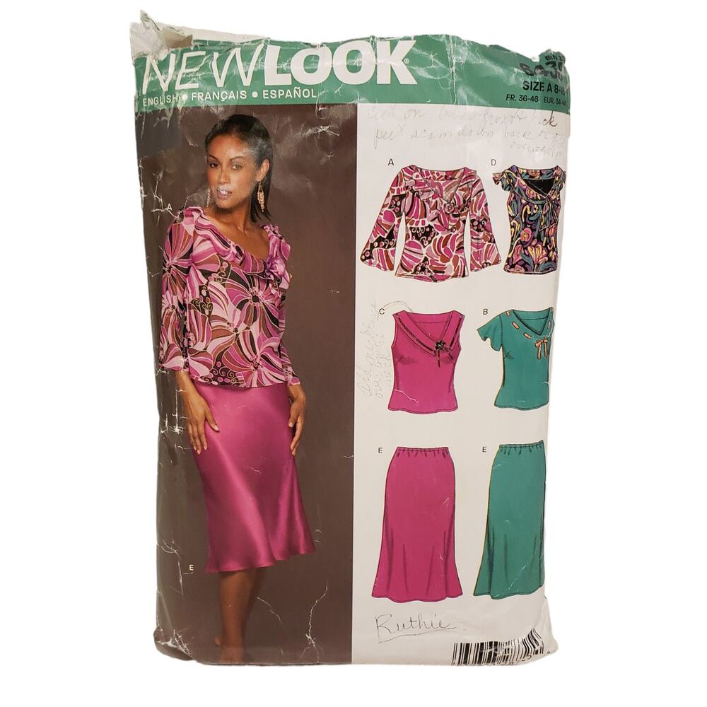 New Look Womens Flared Skirts Tops Sewing Pattern Size 8-18  New Look 6438 CUT